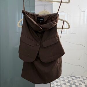 All The Ways Brown Women's Skirt Set